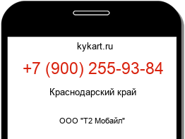Информация о номере телефона +7 (900) 255-93-84: регион, оператор