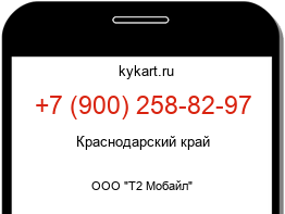 Информация о номере телефона +7 (900) 258-82-97: регион, оператор