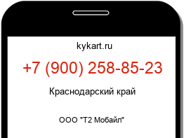 Информация о номере телефона +7 (900) 258-85-23: регион, оператор