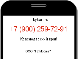 Информация о номере телефона +7 (900) 259-72-91: регион, оператор