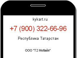 Информация о номере телефона +7 (900) 322-66-96: регион, оператор