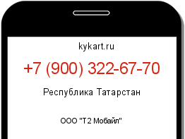 Информация о номере телефона +7 (900) 322-67-70: регион, оператор