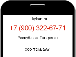Информация о номере телефона +7 (900) 322-67-71: регион, оператор