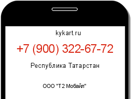 Информация о номере телефона +7 (900) 322-67-72: регион, оператор