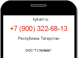 Информация о номере телефона +7 (900) 322-68-13: регион, оператор