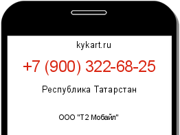 Информация о номере телефона +7 (900) 322-68-25: регион, оператор