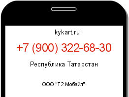 Информация о номере телефона +7 (900) 322-68-30: регион, оператор