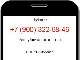 Информация о номере телефона +7 (900) 322-68-46: регион, оператор