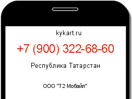 Информация о номере телефона +7 (900) 322-68-60: регион, оператор