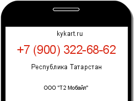Информация о номере телефона +7 (900) 322-68-62: регион, оператор