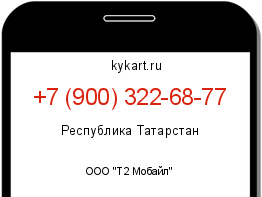 Информация о номере телефона +7 (900) 322-68-77: регион, оператор
