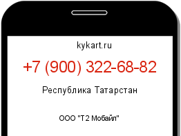Информация о номере телефона +7 (900) 322-68-82: регион, оператор
