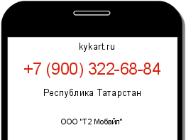 Информация о номере телефона +7 (900) 322-68-84: регион, оператор