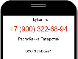 Информация о номере телефона +7 (900) 322-68-94: регион, оператор