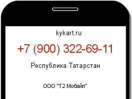 Информация о номере телефона +7 (900) 322-69-11: регион, оператор