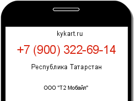 Информация о номере телефона +7 (900) 322-69-14: регион, оператор