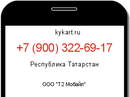 Информация о номере телефона +7 (900) 322-69-17: регион, оператор