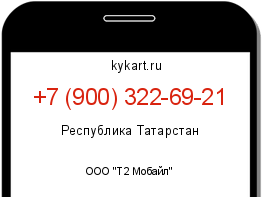Информация о номере телефона +7 (900) 322-69-21: регион, оператор