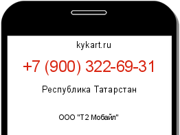 Информация о номере телефона +7 (900) 322-69-31: регион, оператор