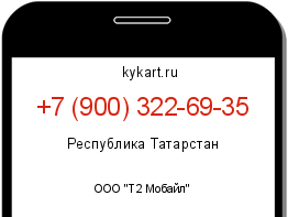 Информация о номере телефона +7 (900) 322-69-35: регион, оператор