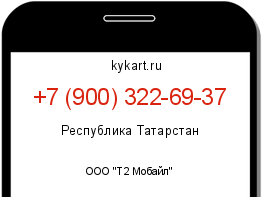 Информация о номере телефона +7 (900) 322-69-37: регион, оператор