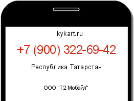 Информация о номере телефона +7 (900) 322-69-42: регион, оператор