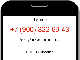 Информация о номере телефона +7 (900) 322-69-43: регион, оператор