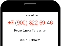 Информация о номере телефона +7 (900) 322-69-46: регион, оператор