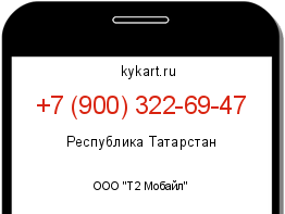 Информация о номере телефона +7 (900) 322-69-47: регион, оператор