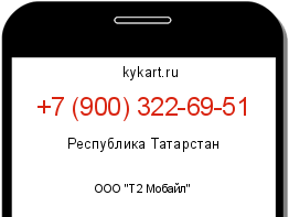 Информация о номере телефона +7 (900) 322-69-51: регион, оператор