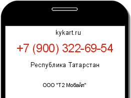 Информация о номере телефона +7 (900) 322-69-54: регион, оператор