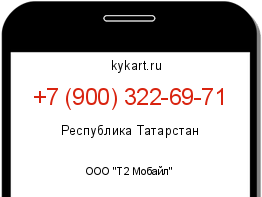 Информация о номере телефона +7 (900) 322-69-71: регион, оператор