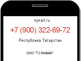 Информация о номере телефона +7 (900) 322-69-72: регион, оператор