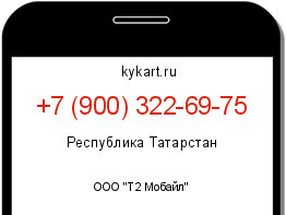 Информация о номере телефона +7 (900) 322-69-75: регион, оператор