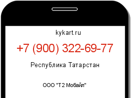 Информация о номере телефона +7 (900) 322-69-77: регион, оператор