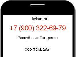 Информация о номере телефона +7 (900) 322-69-79: регион, оператор