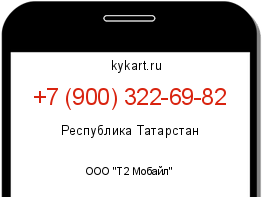 Информация о номере телефона +7 (900) 322-69-82: регион, оператор