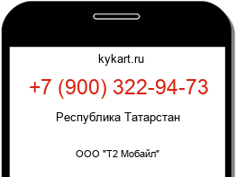 Информация о номере телефона +7 (900) 322-94-73: регион, оператор
