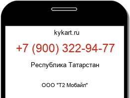 Информация о номере телефона +7 (900) 322-94-77: регион, оператор