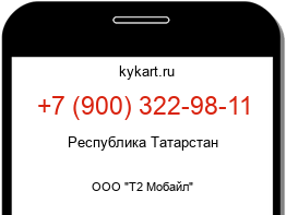 Информация о номере телефона +7 (900) 322-98-11: регион, оператор