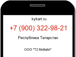 Информация о номере телефона +7 (900) 322-98-21: регион, оператор