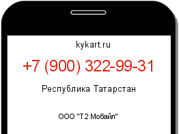 Информация о номере телефона +7 (900) 322-99-31: регион, оператор