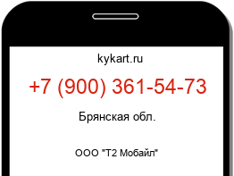 Информация о номере телефона +7 (900) 361-54-73: регион, оператор