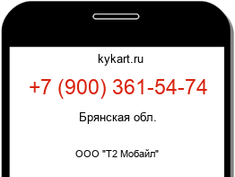 Информация о номере телефона +7 (900) 361-54-74: регион, оператор