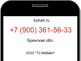 Информация о номере телефона +7 (900) 361-56-33: регион, оператор
