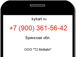 Информация о номере телефона +7 (900) 361-56-42: регион, оператор