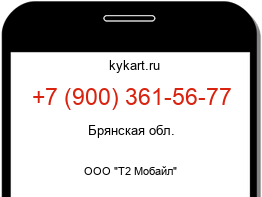 Информация о номере телефона +7 (900) 361-56-77: регион, оператор