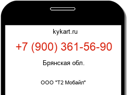 Информация о номере телефона +7 (900) 361-56-90: регион, оператор