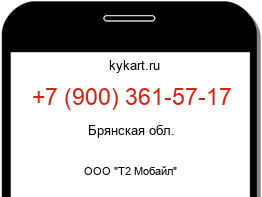 Информация о номере телефона +7 (900) 361-57-17: регион, оператор