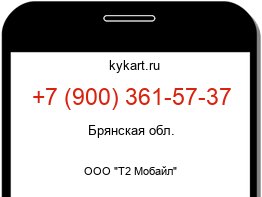 Информация о номере телефона +7 (900) 361-57-37: регион, оператор